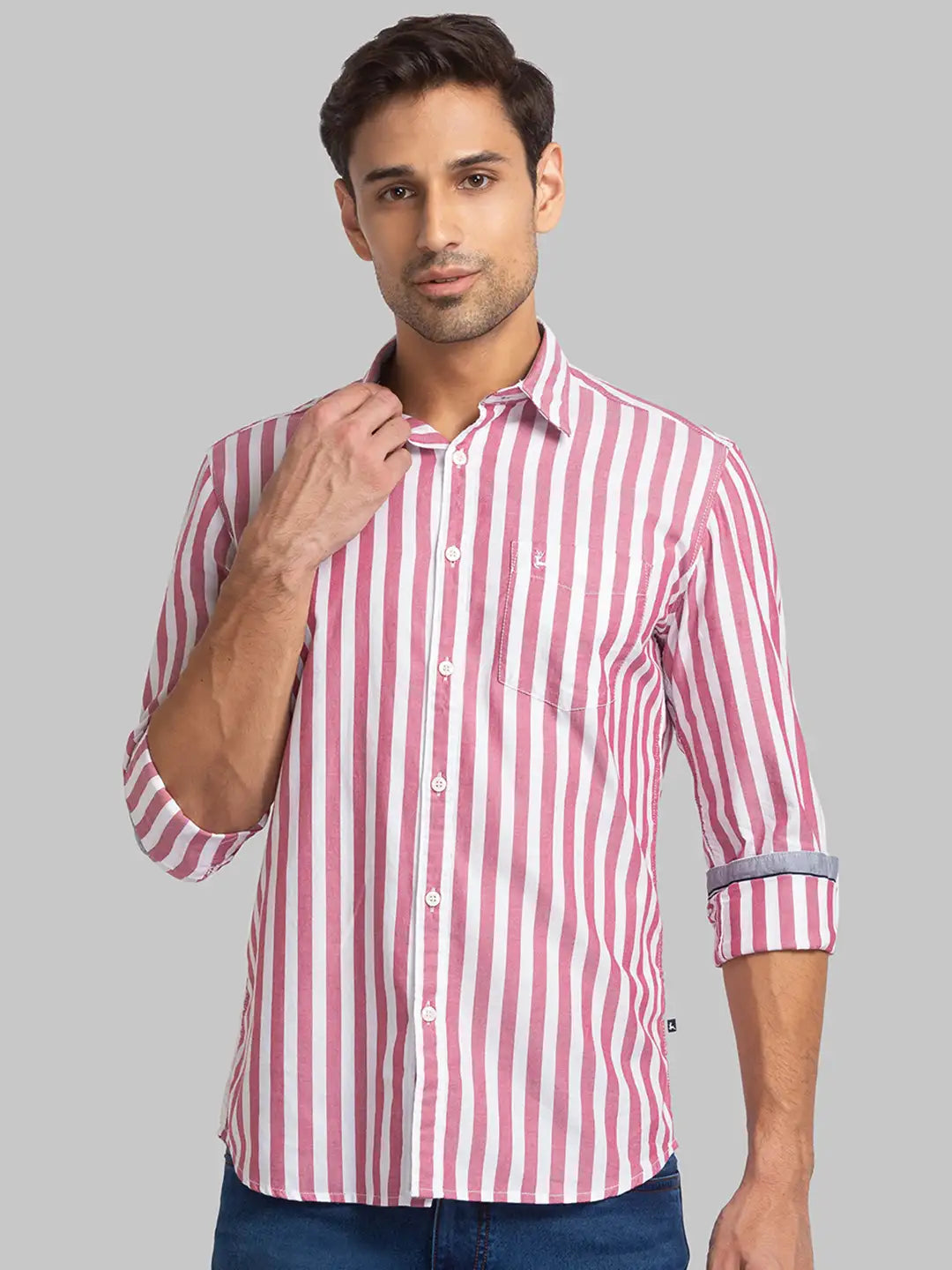 Men Slim Fit Blue Shirt