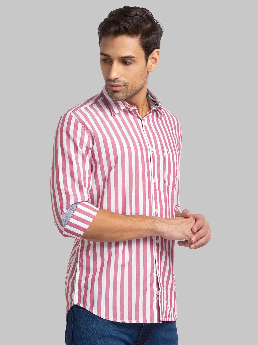 Men Slim Fit Blue Shirt