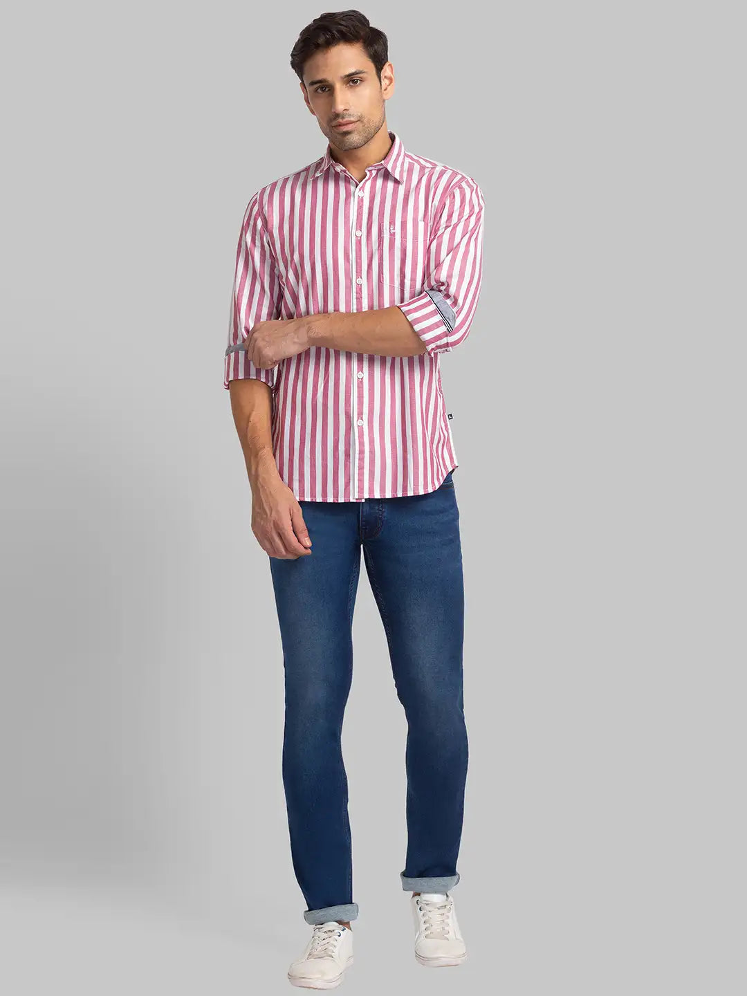 Men Slim Fit Blue Shirt