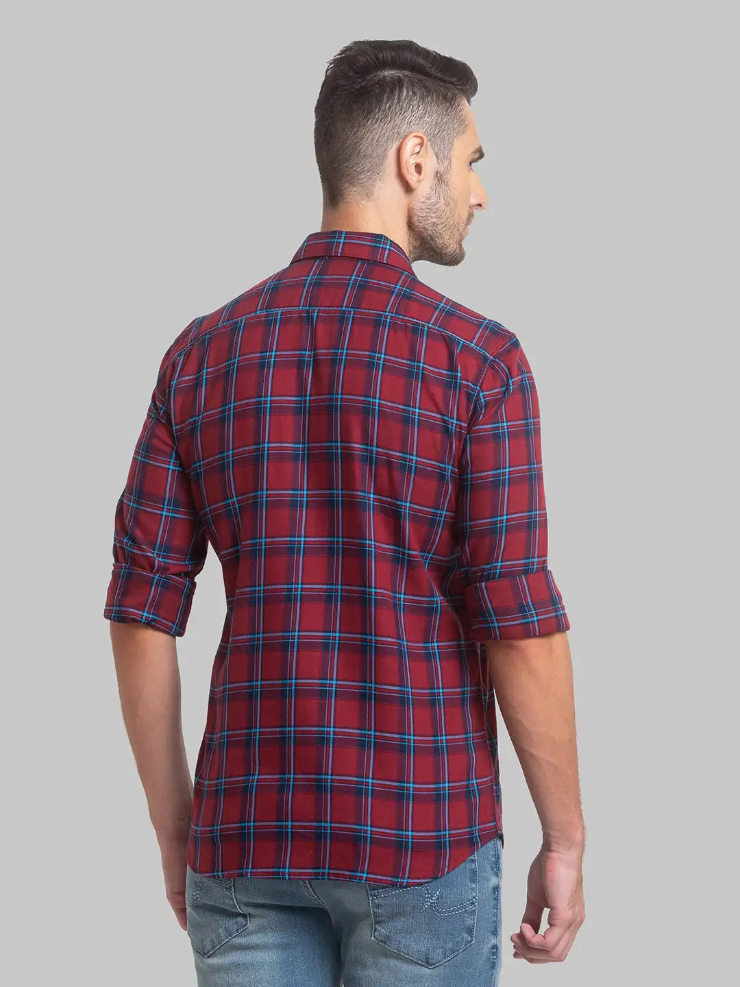Men Slim Fit Blue Shirt