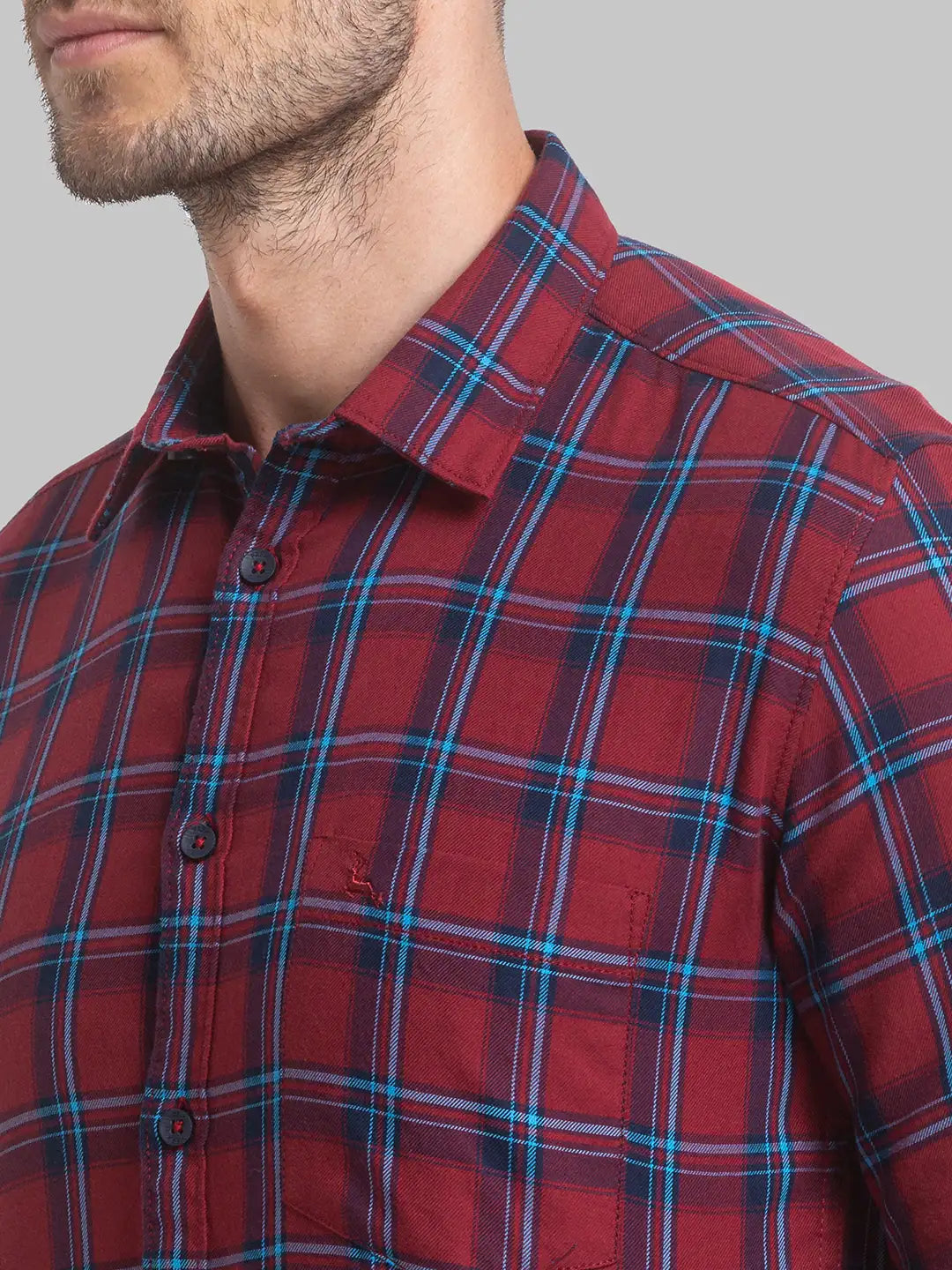 Men Slim Fit Blue Shirt