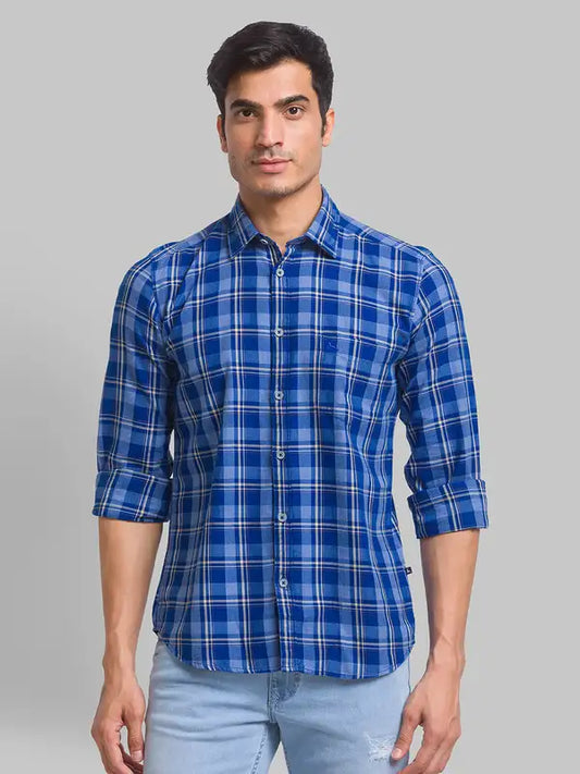 Men Slim Fit Orange Shirt