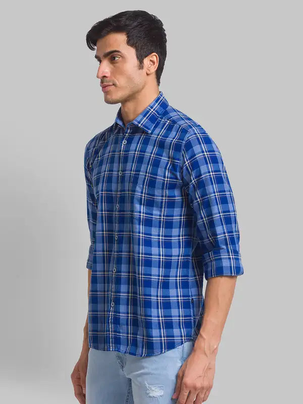 Men Slim Fit Orange Shirt
