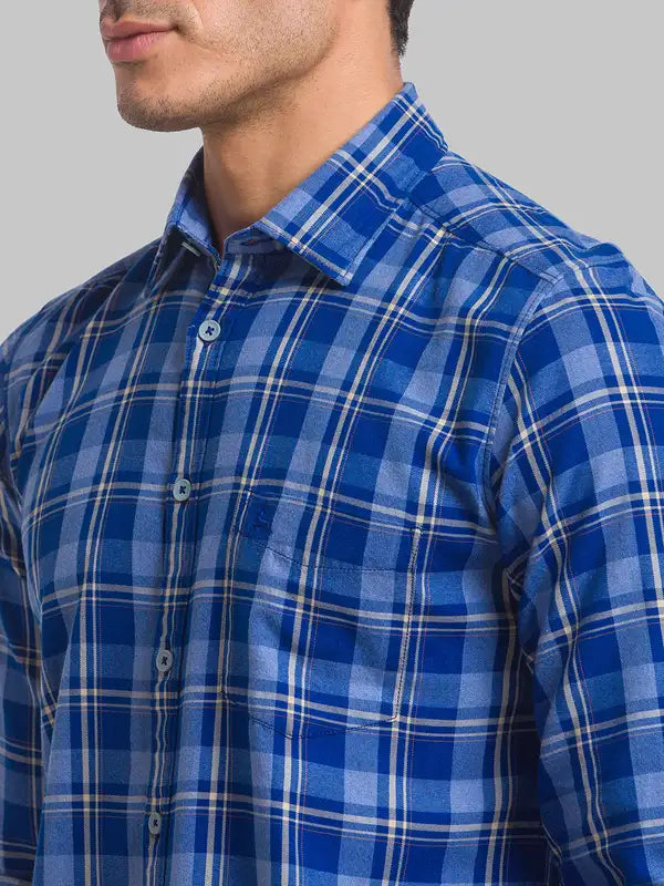 Men Slim Fit Orange Shirt