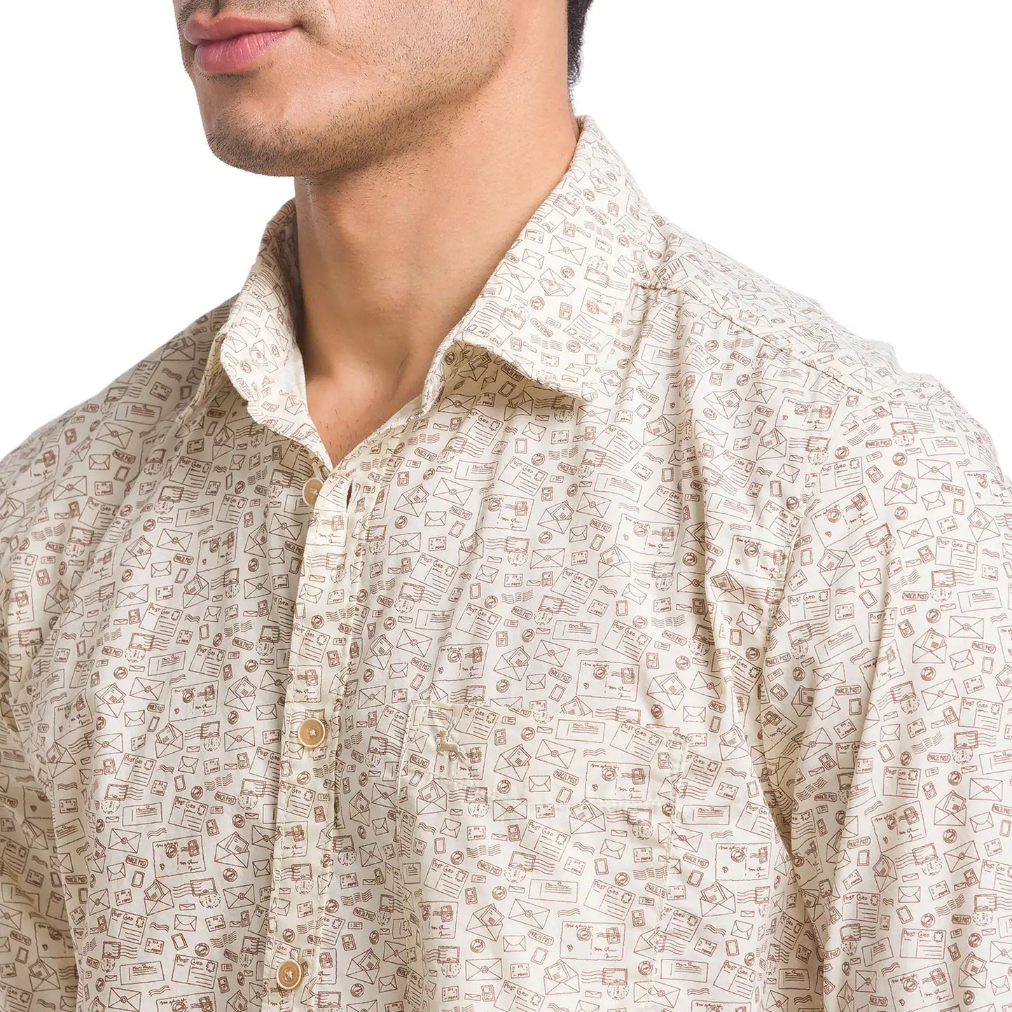 Men Slim Fit Dark Blue Shirt
