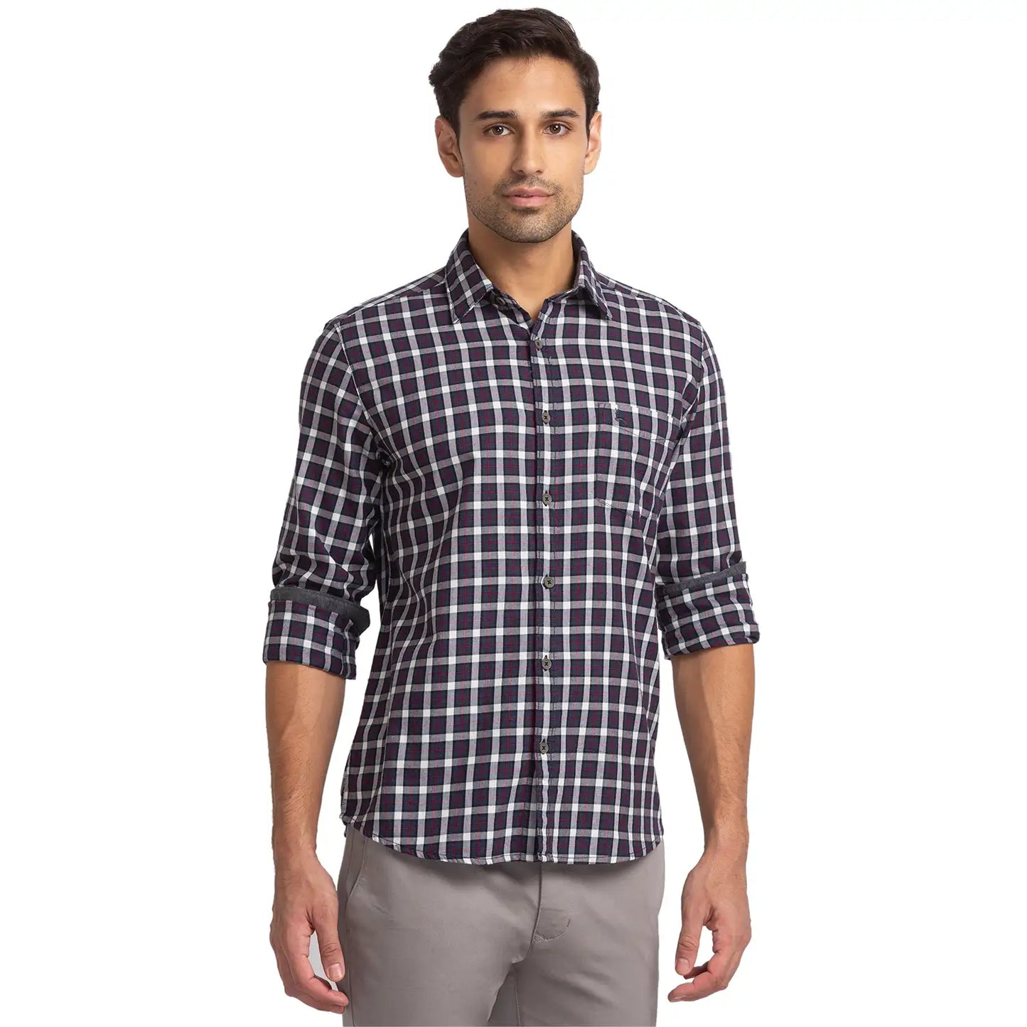 Men Slim Fit White Shirt