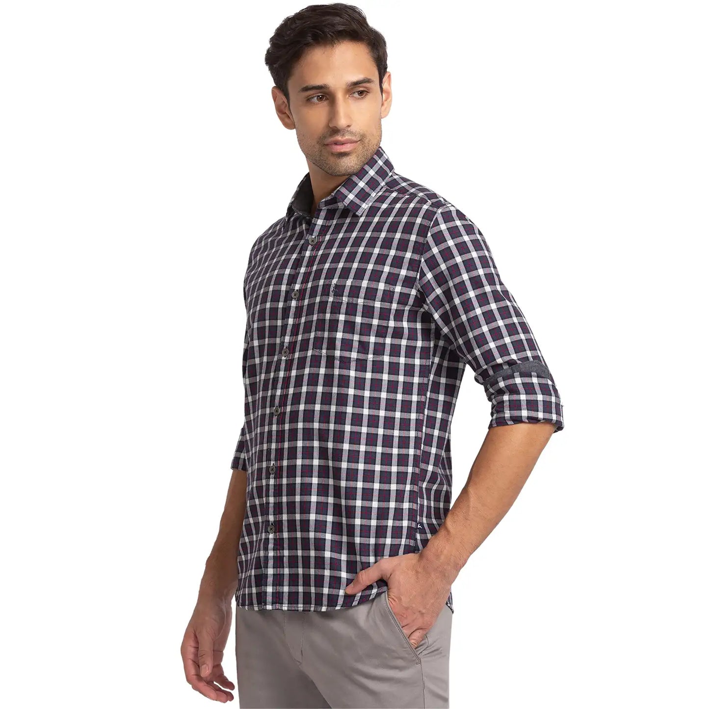 Men Slim Fit White Shirt
