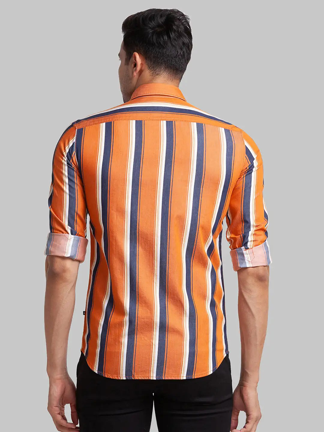 Parx Men Blue Checks Slim Fit Cotton Full Sleeve Shirts