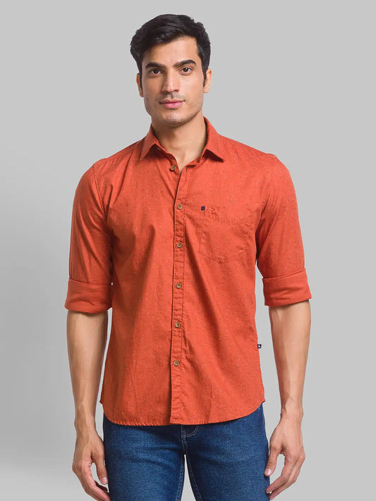 Men Slim Fit Blue Shirt