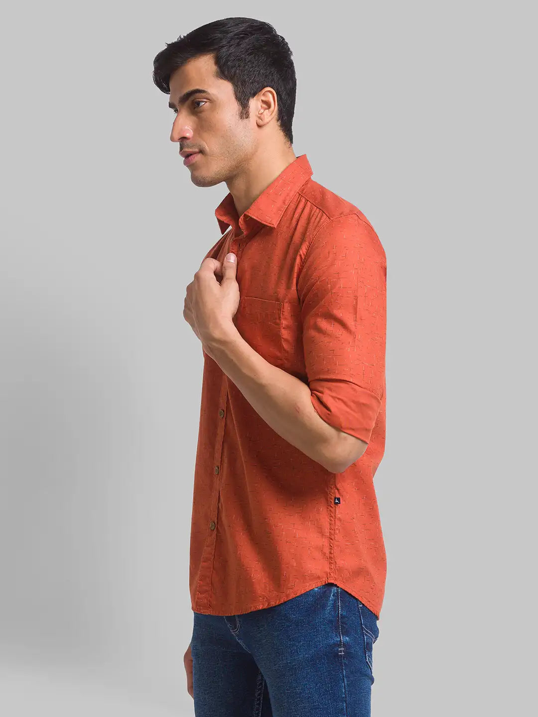 Men Slim Fit Blue Shirt