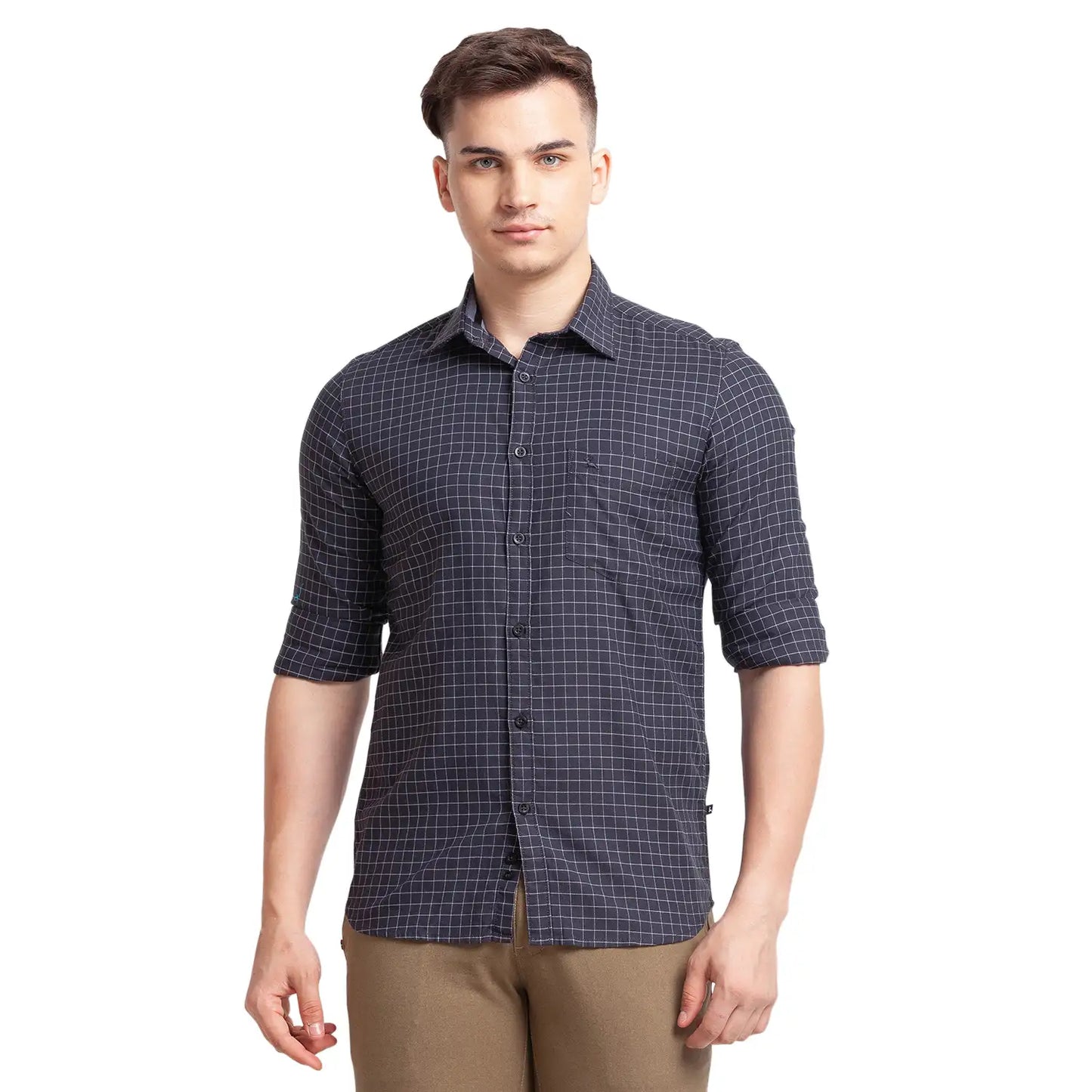 Men Slim Fit Red Shirt
