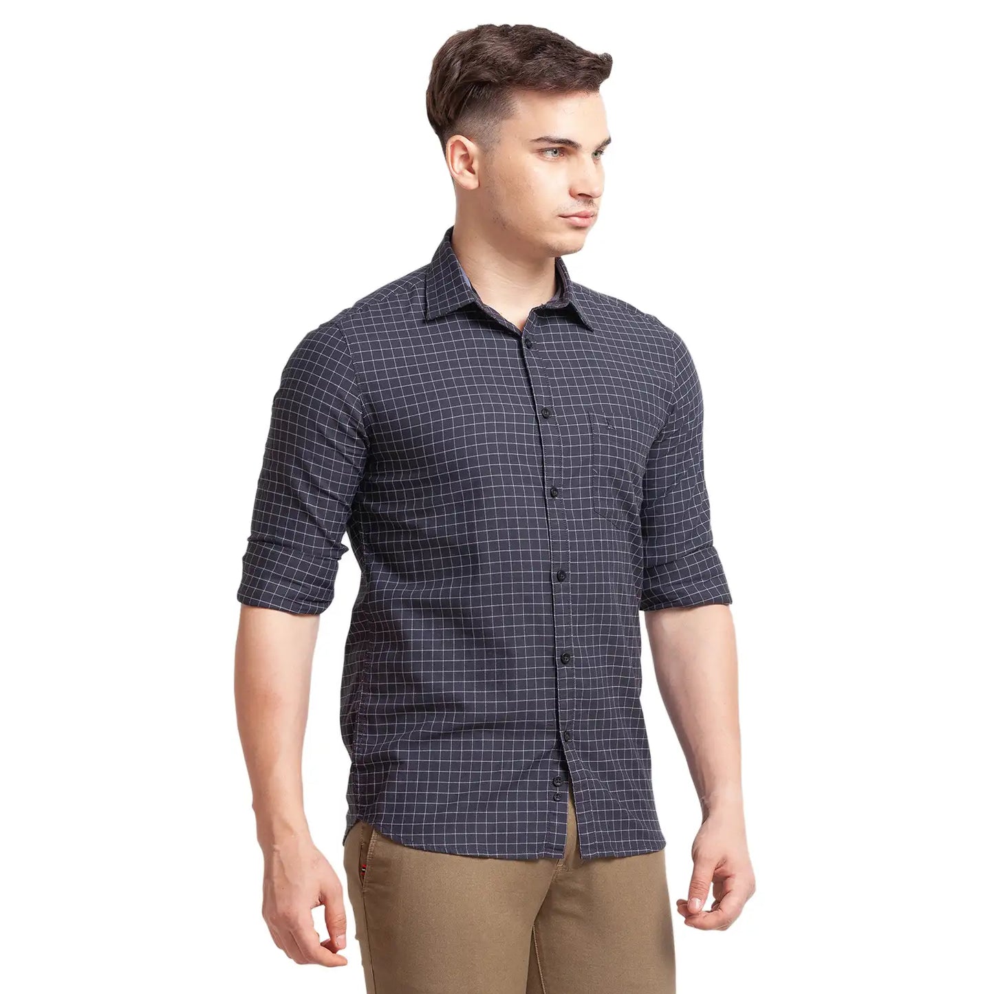 Men Slim Fit Red Shirt
