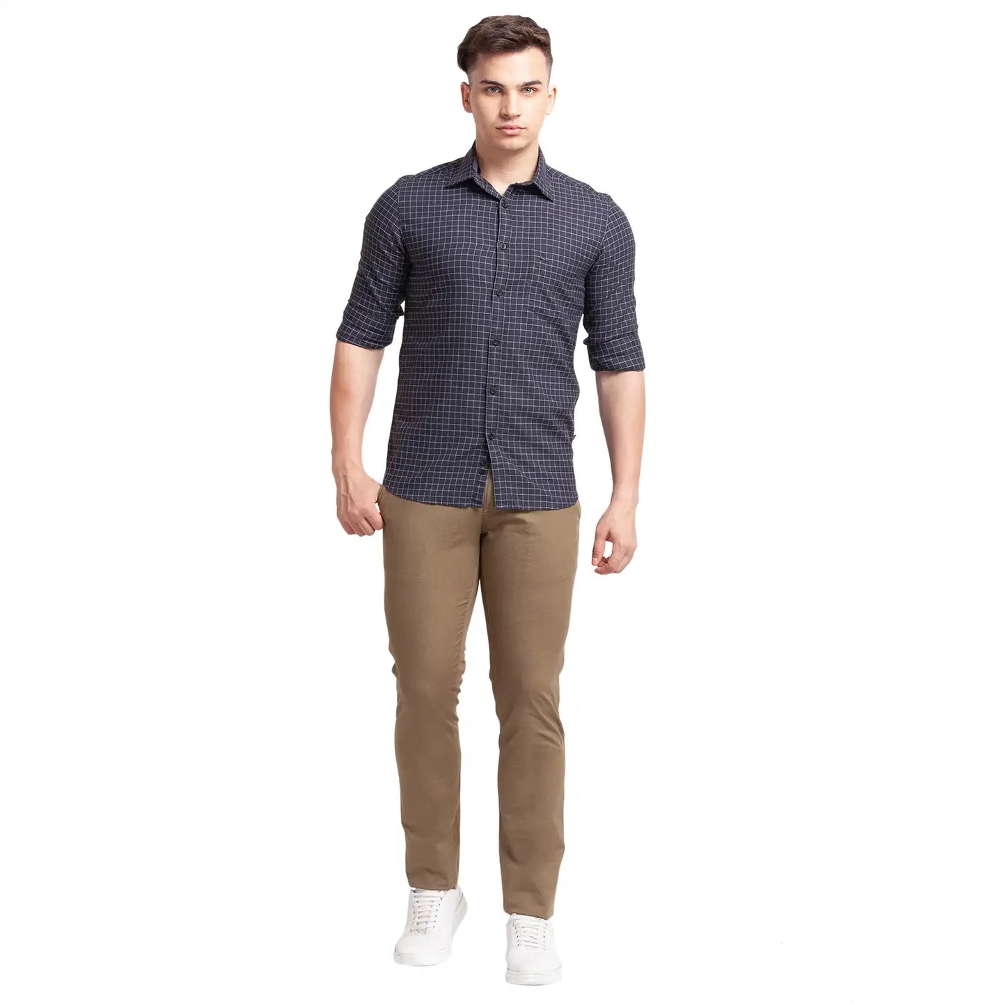 Men Slim Fit Red Shirt
