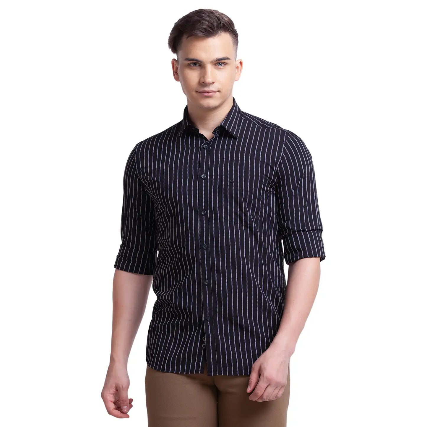 Men Slim Fit White Shirt