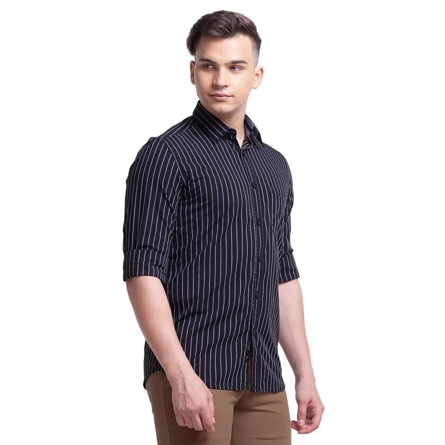 Men Slim Fit White Shirt