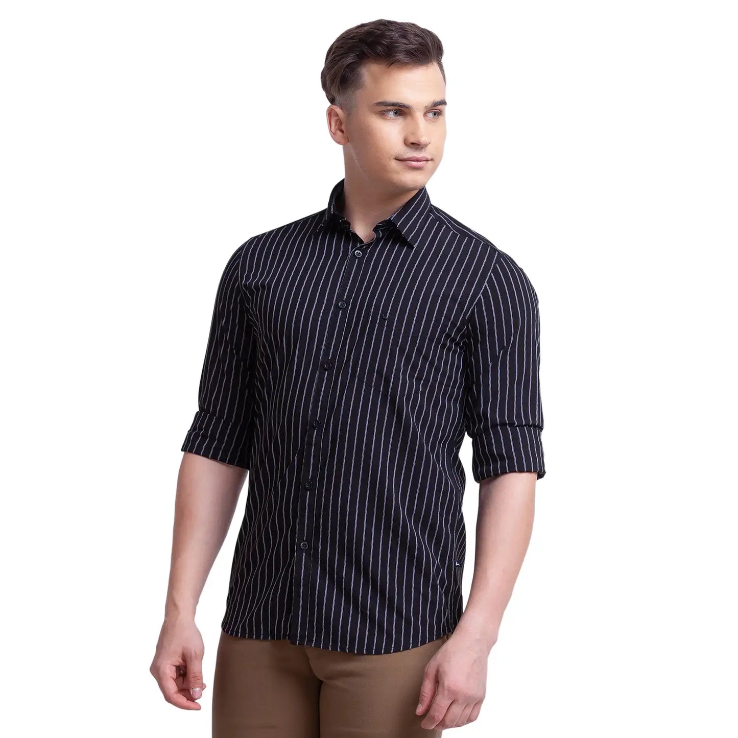 Men Slim Fit White Shirt
