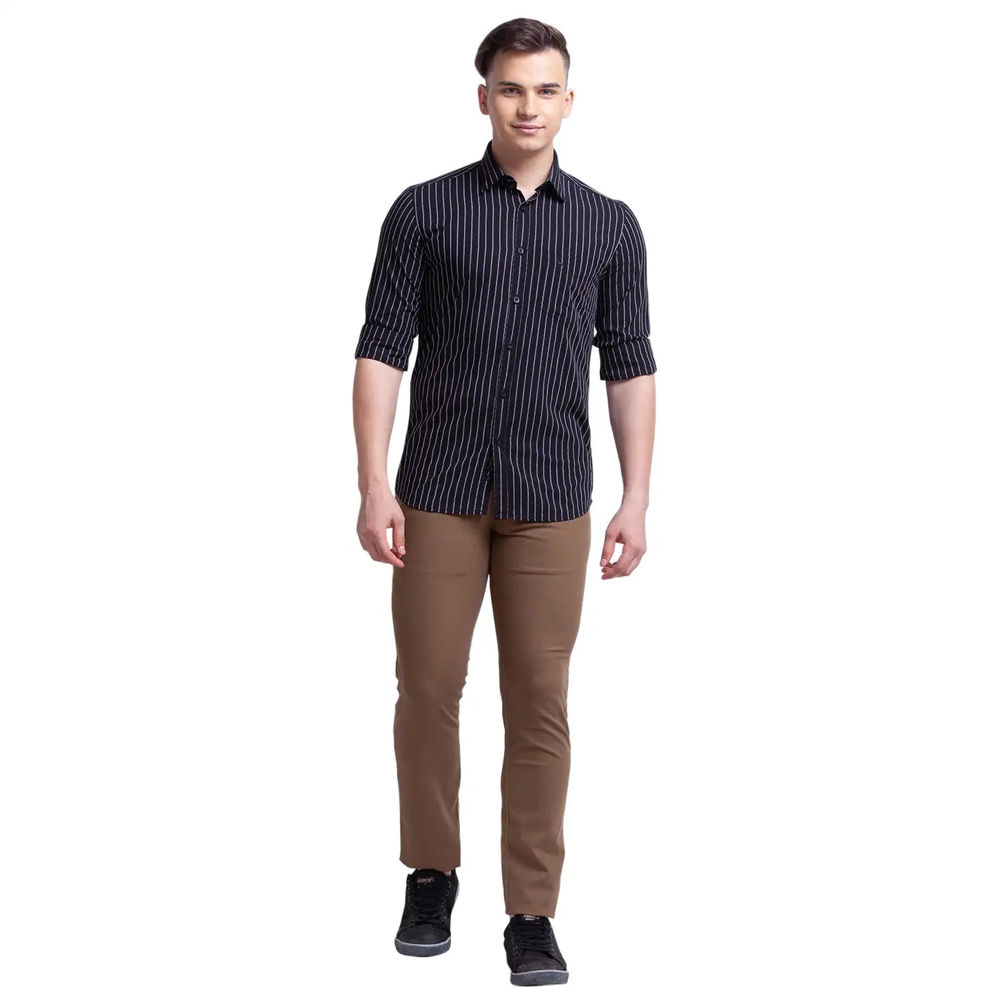 Men Slim Fit White Shirt