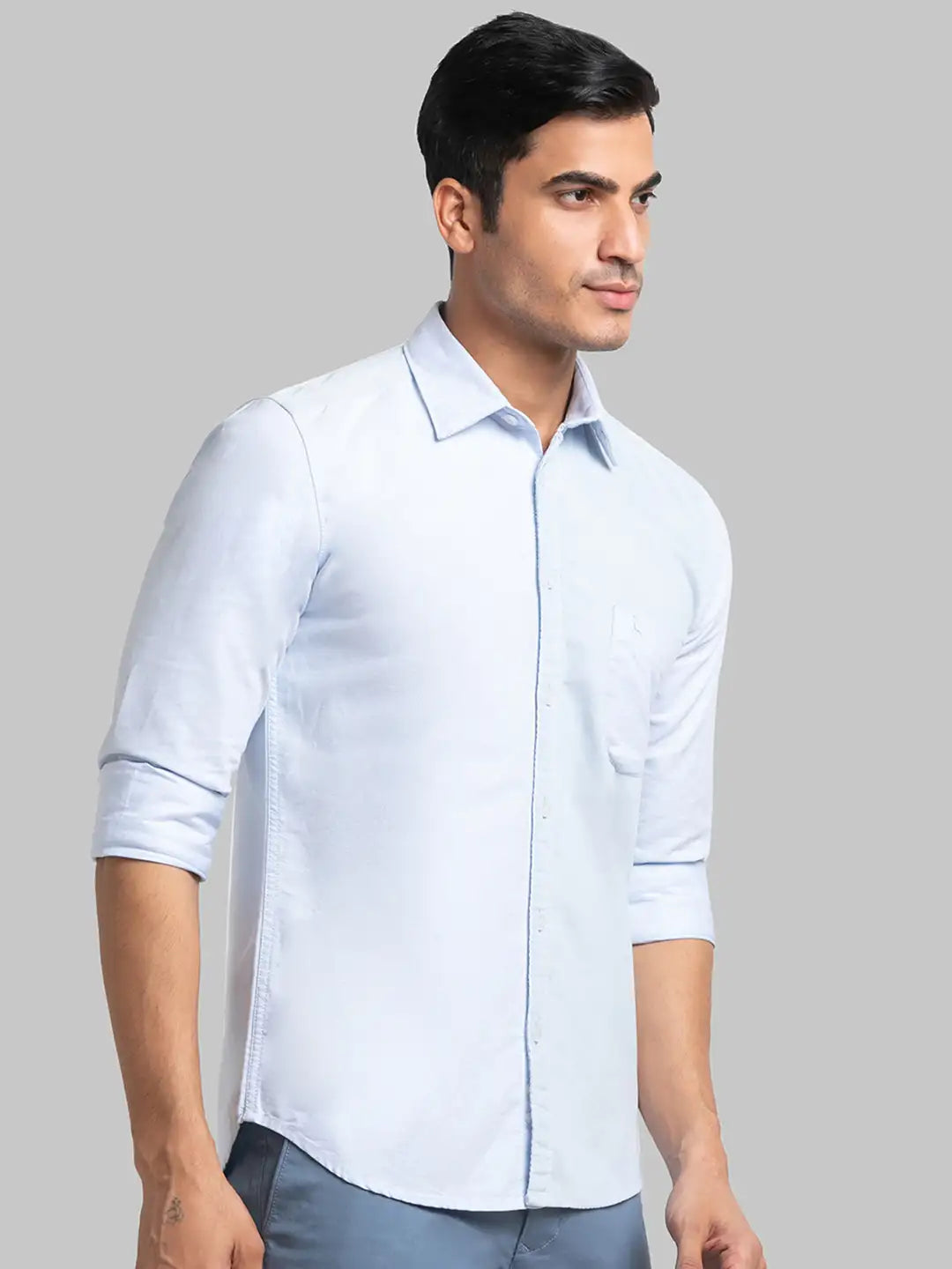 Men Slim Fit Pink Shirt