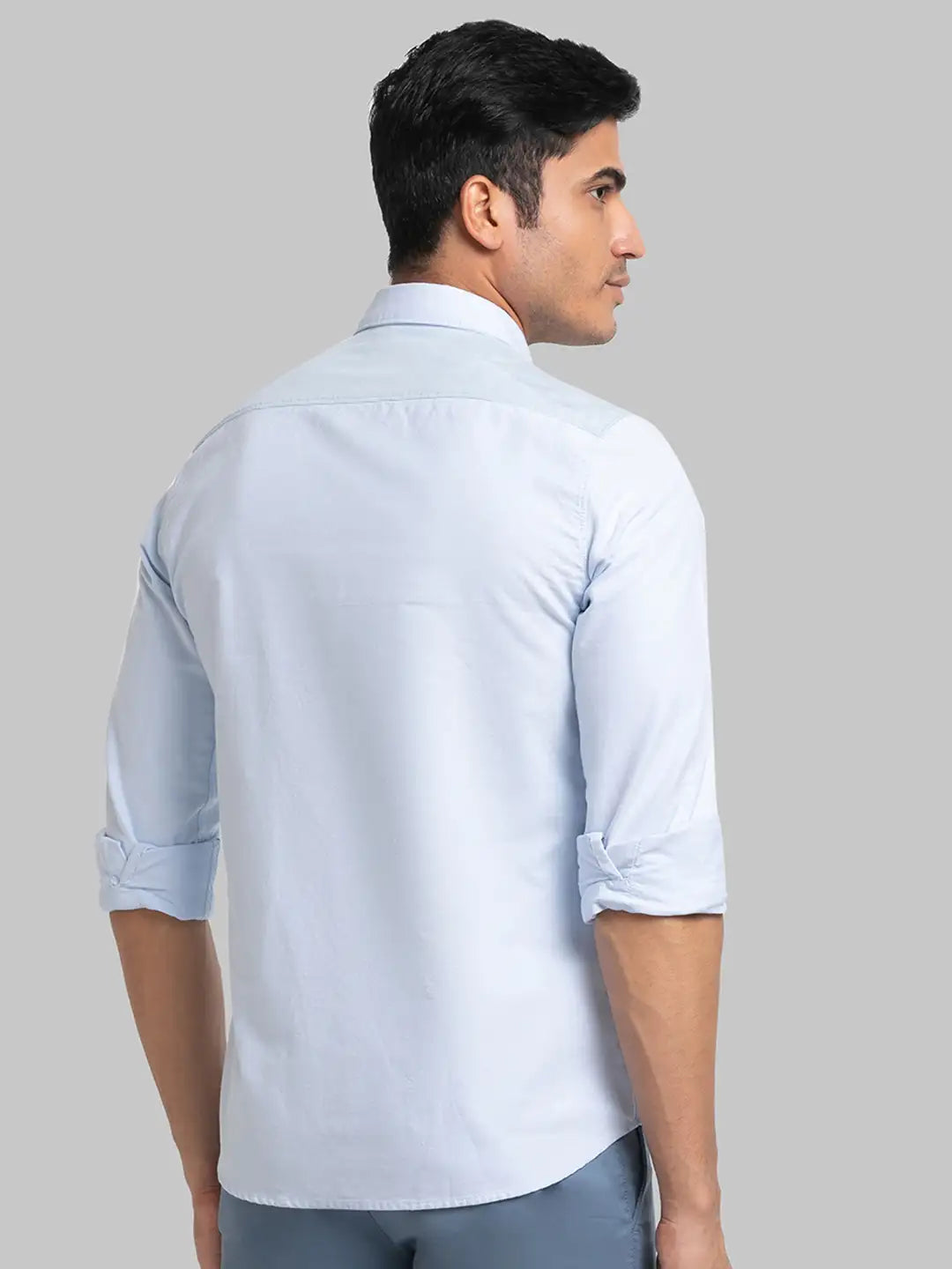 Men Slim Fit Pink Shirt