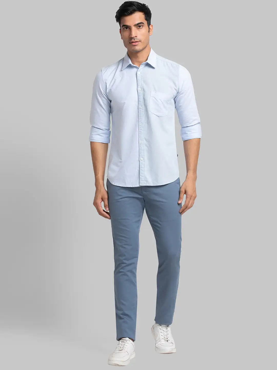 Men Slim Fit Pink Shirt