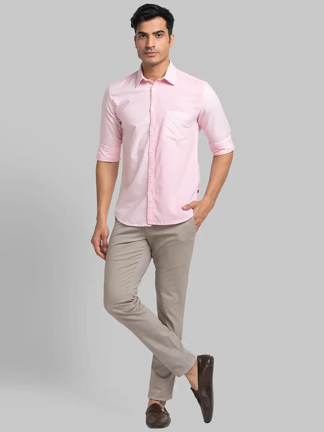 Men Slim Fit Blue Shirt
