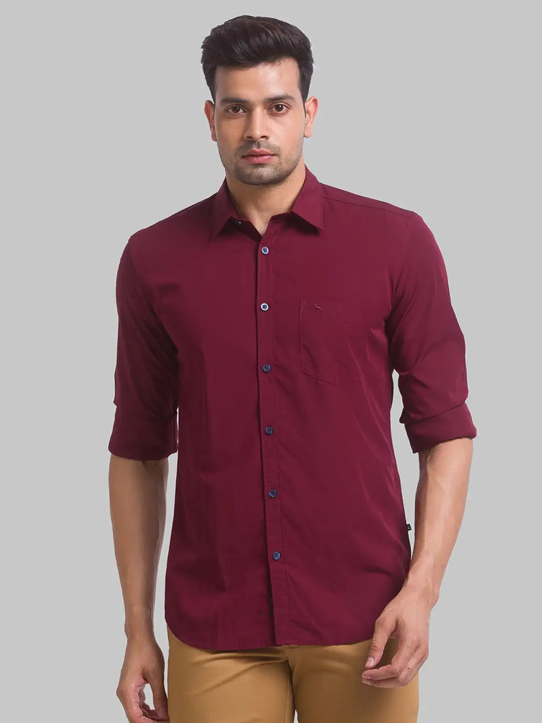 Men Slim Fit White Shirt
