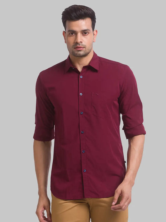 Men Slim Fit White Shirt
