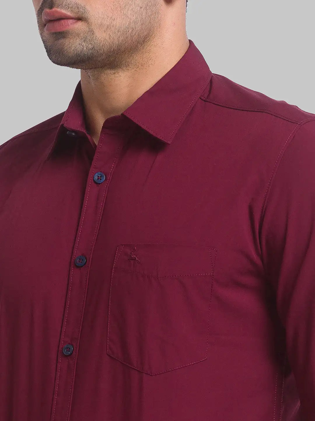 Men Slim Fit White Shirt