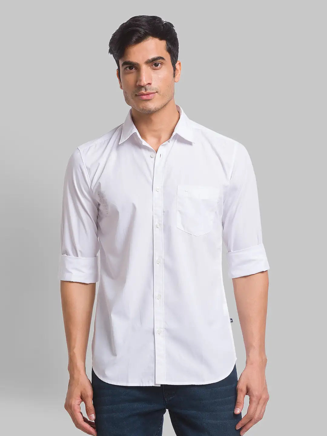 Men Slim Fit Blue Shirt