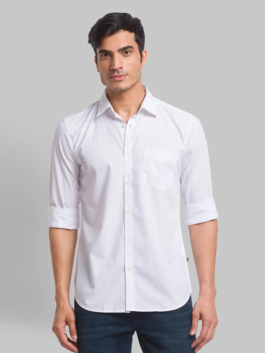 Men Slim Fit Blue Shirt