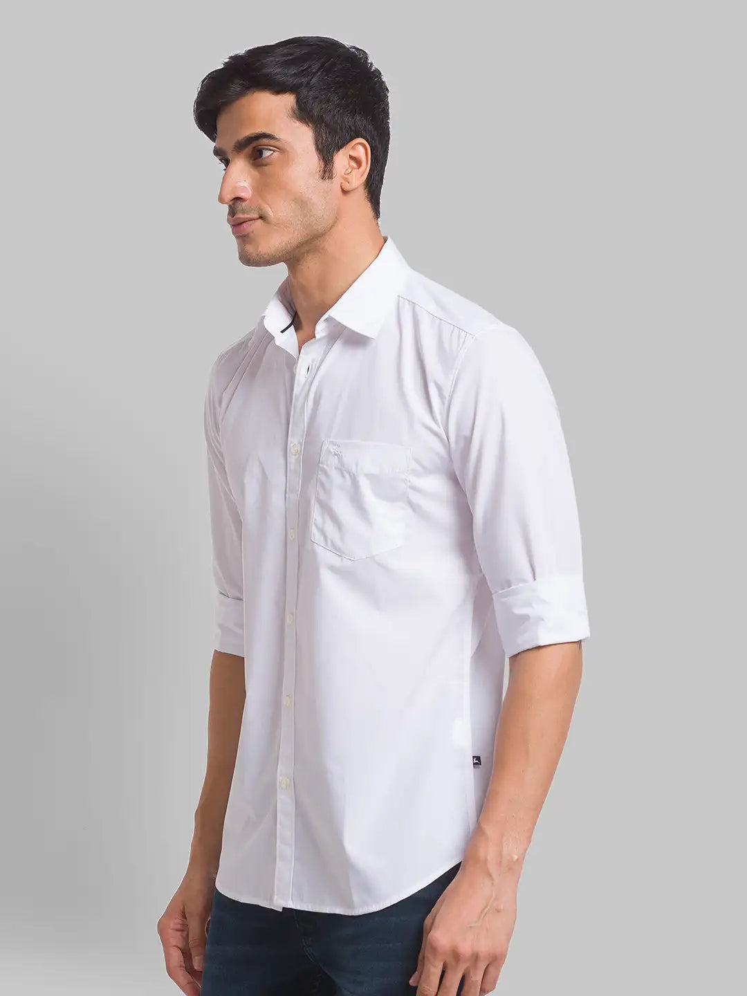 Men Slim Fit Blue Shirt