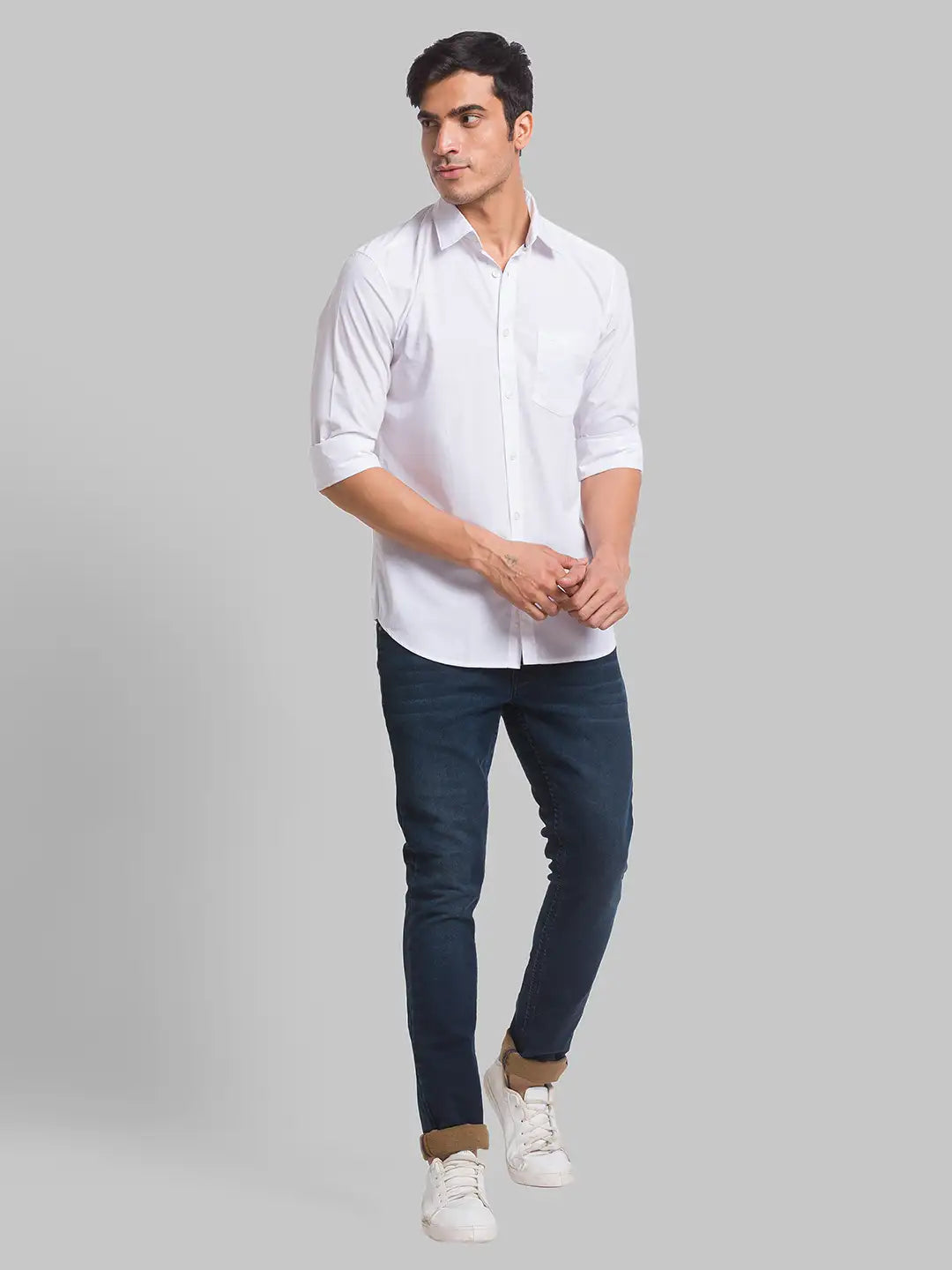 Men Slim Fit Blue Shirt