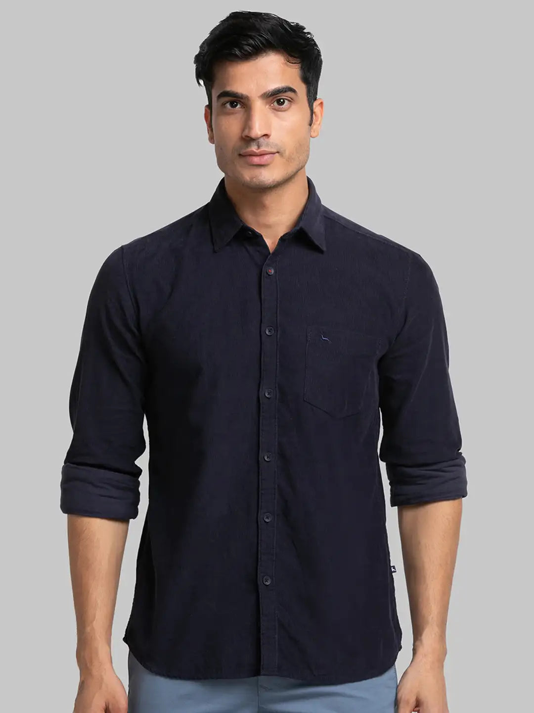 Men Slim Fit Dark Violet Shirt