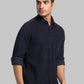 Men Slim Fit Dark Violet Shirt