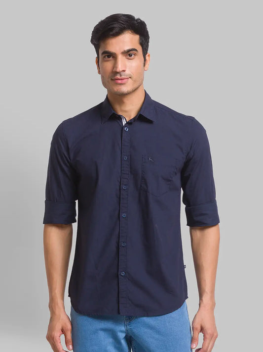 Men Slim Fit Green Shirt