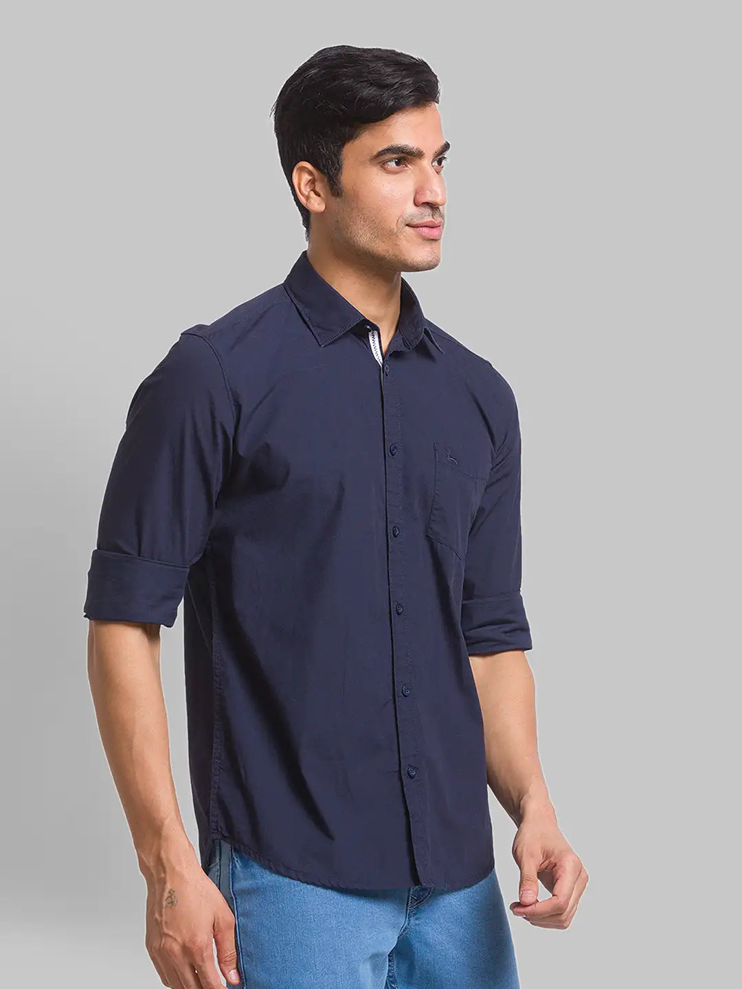 Men Slim Fit Green Shirt
