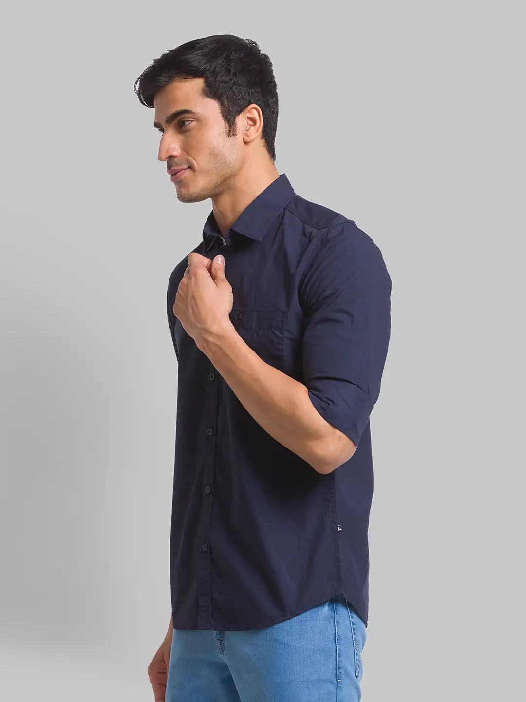 Men Slim Fit Green Shirt