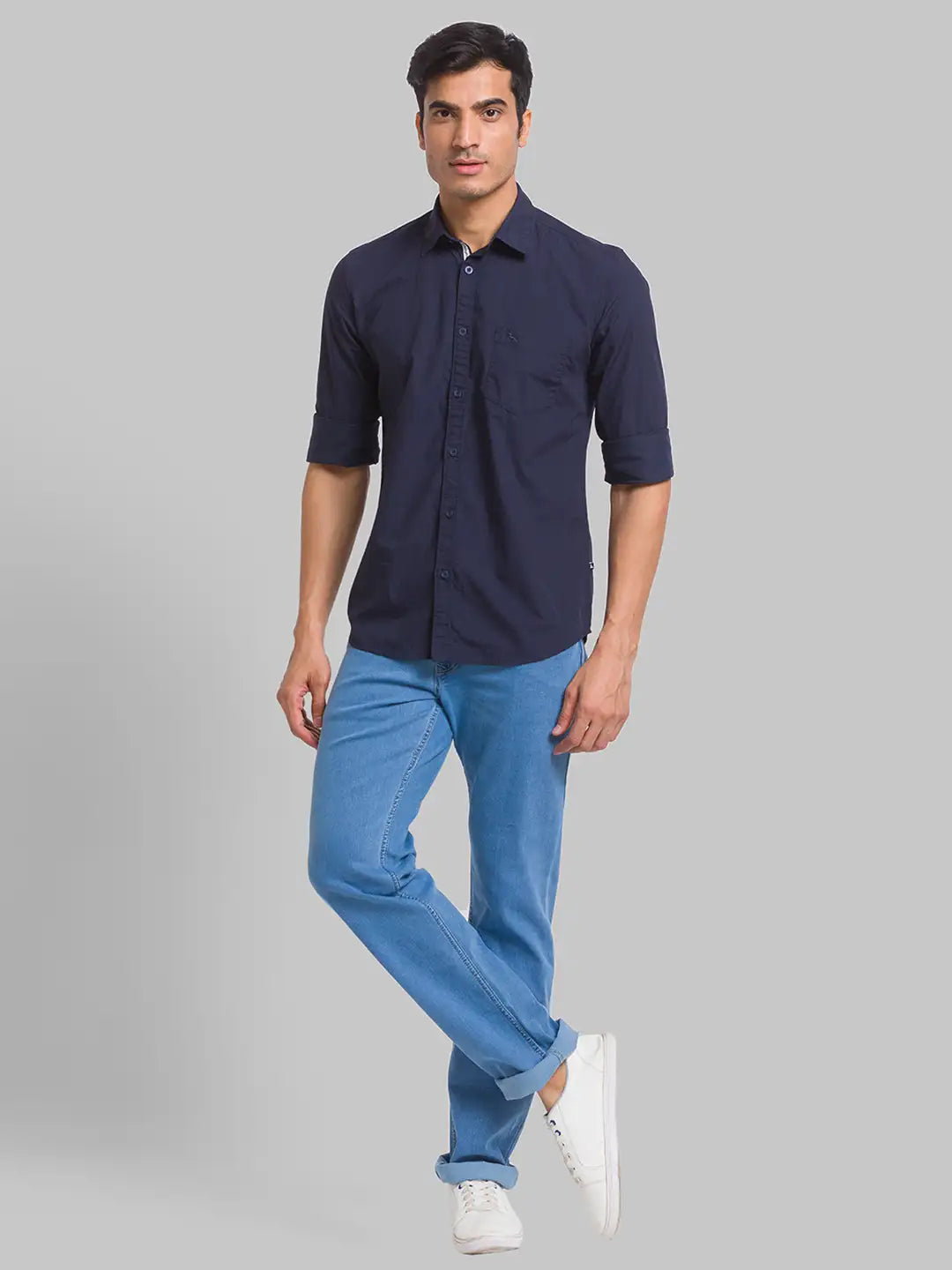 Men Slim Fit Green Shirt