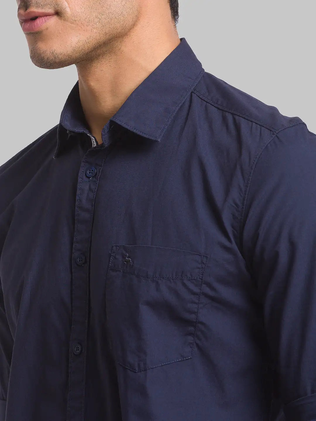 Men Slim Fit Green Shirt
