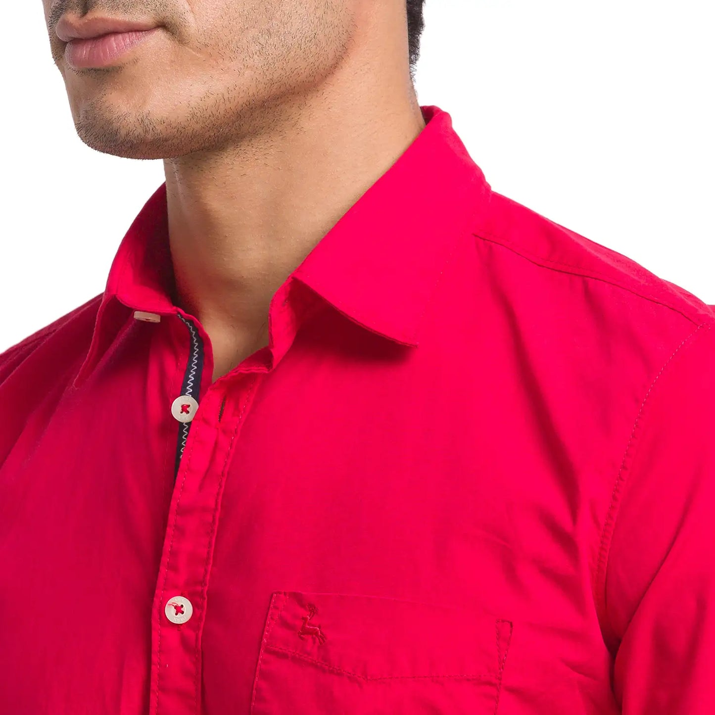 Men Slim Fit Green Shirt