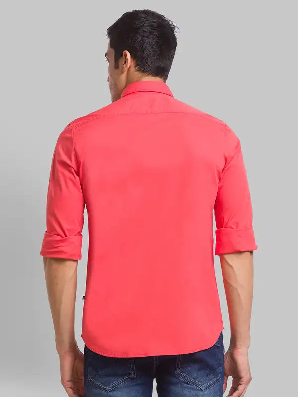 Men Slim Fit Green Shirt