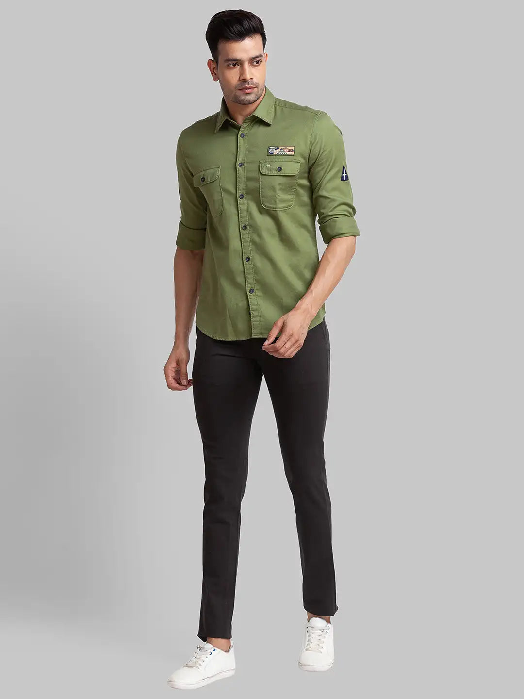 Men Slim Fit Red Shirt