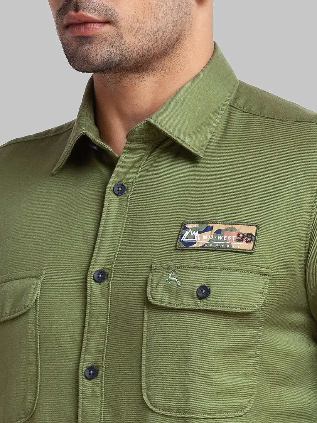 Men Slim Fit Red Shirt