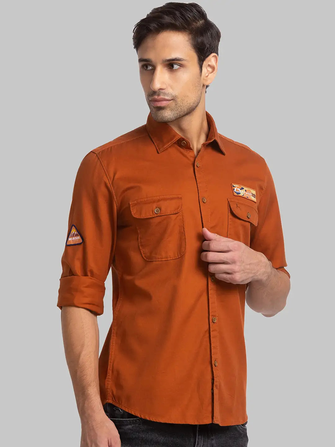 Men Slim Fit Blue Shirt