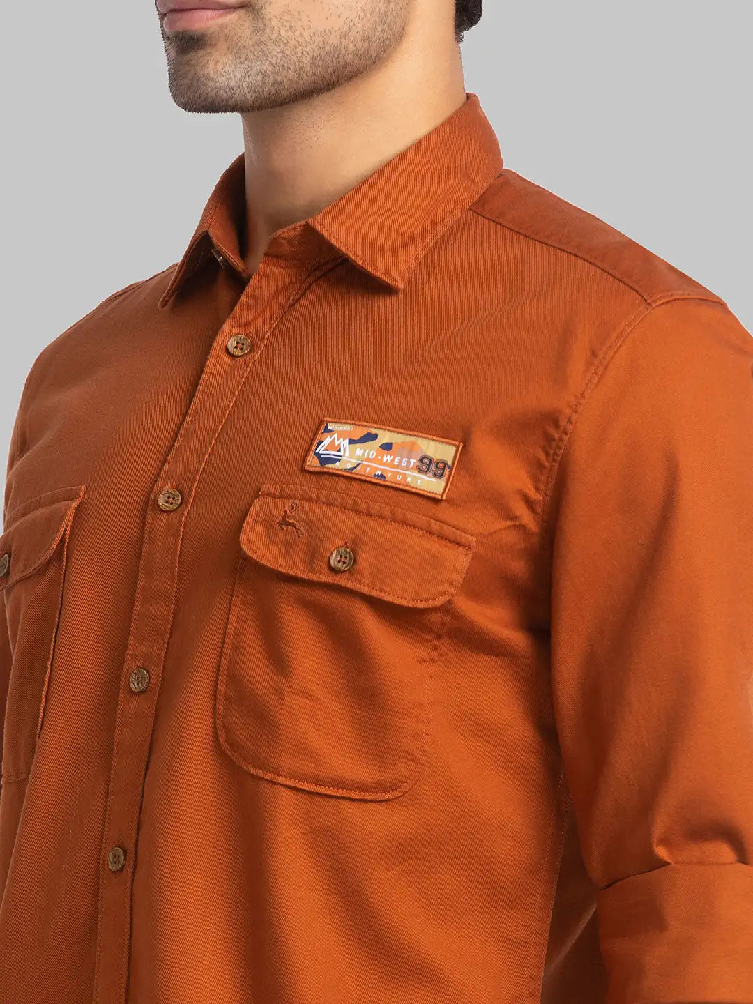 Men Slim Fit Blue Shirt
