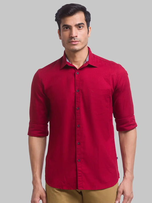 Men Slim Fit Blue Shirt