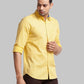 Men Slim Fit Brown Shirt