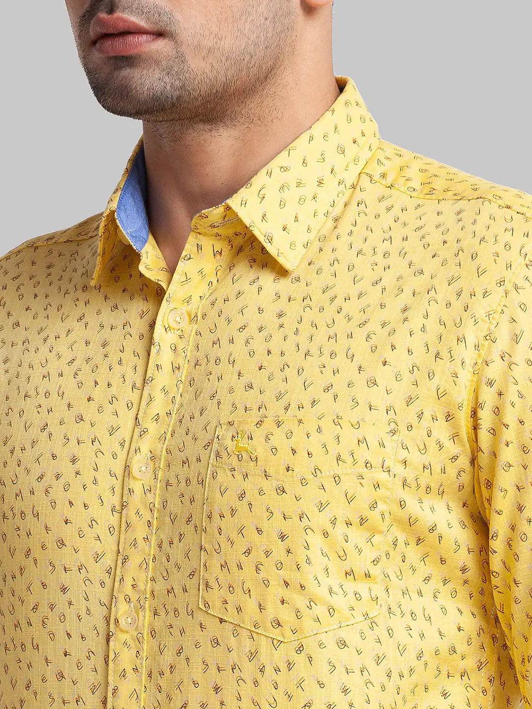 Men Slim Fit Brown Shirt