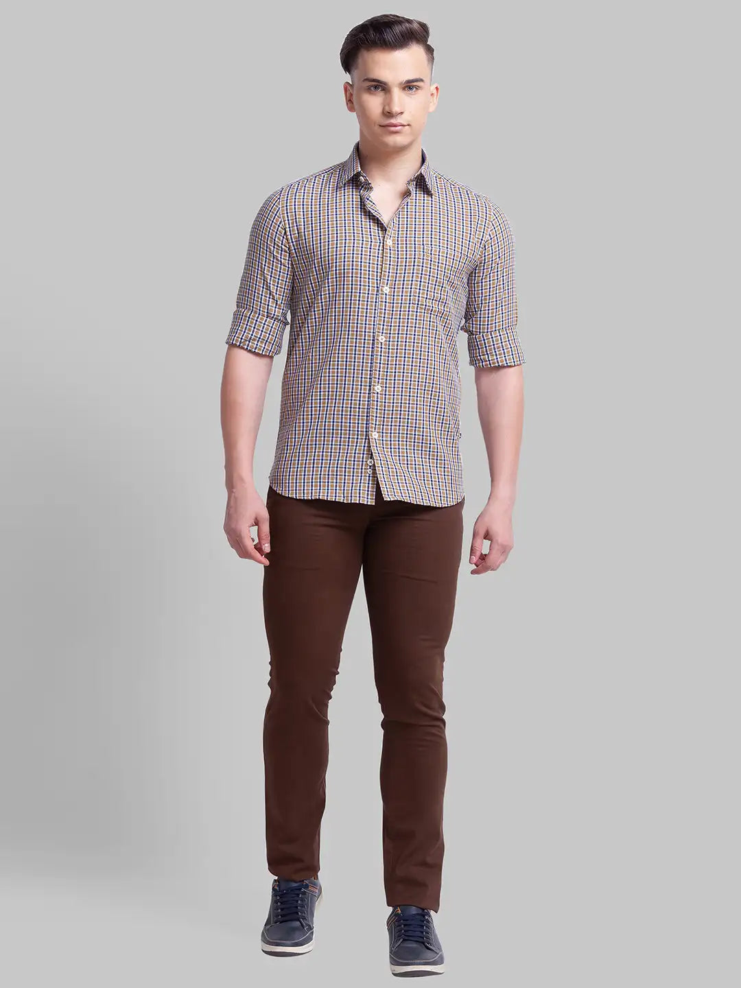 Men Slim Fit Green Shirt