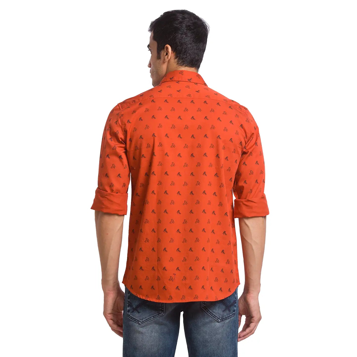 Men Slim Fit Grey Shirt
